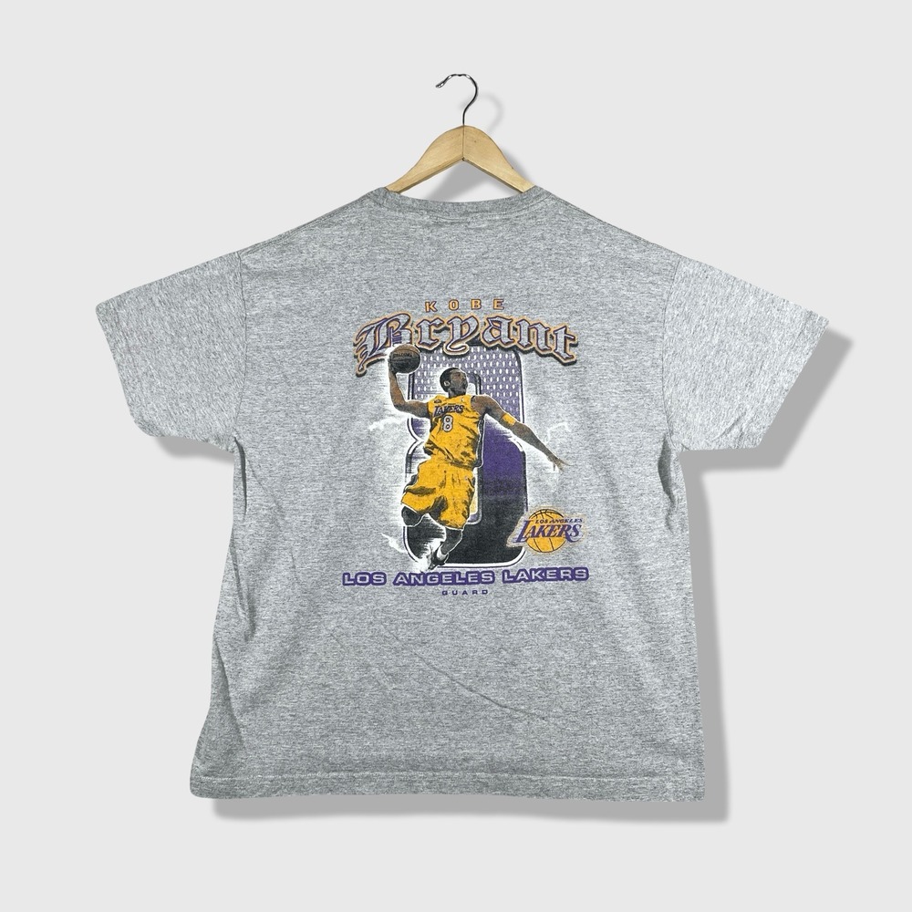 County Seat Kobe Bryant Lakers T Shirt Mens Large Gray 2003 NBA Playoffs Vintage